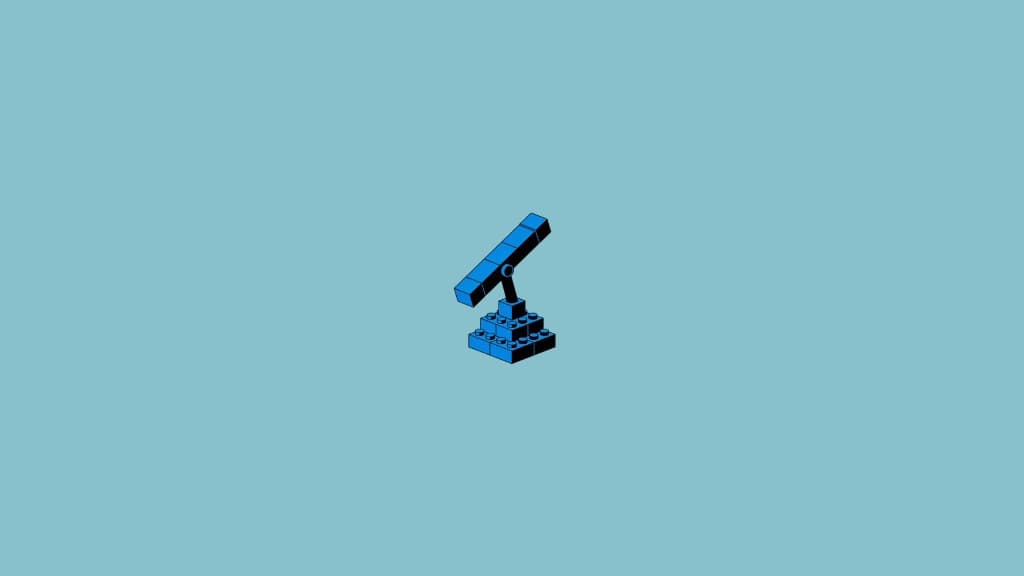 Private equity value creation lever: isometric block lever graphic on teal background