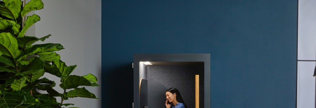 People collaborating in a lounge